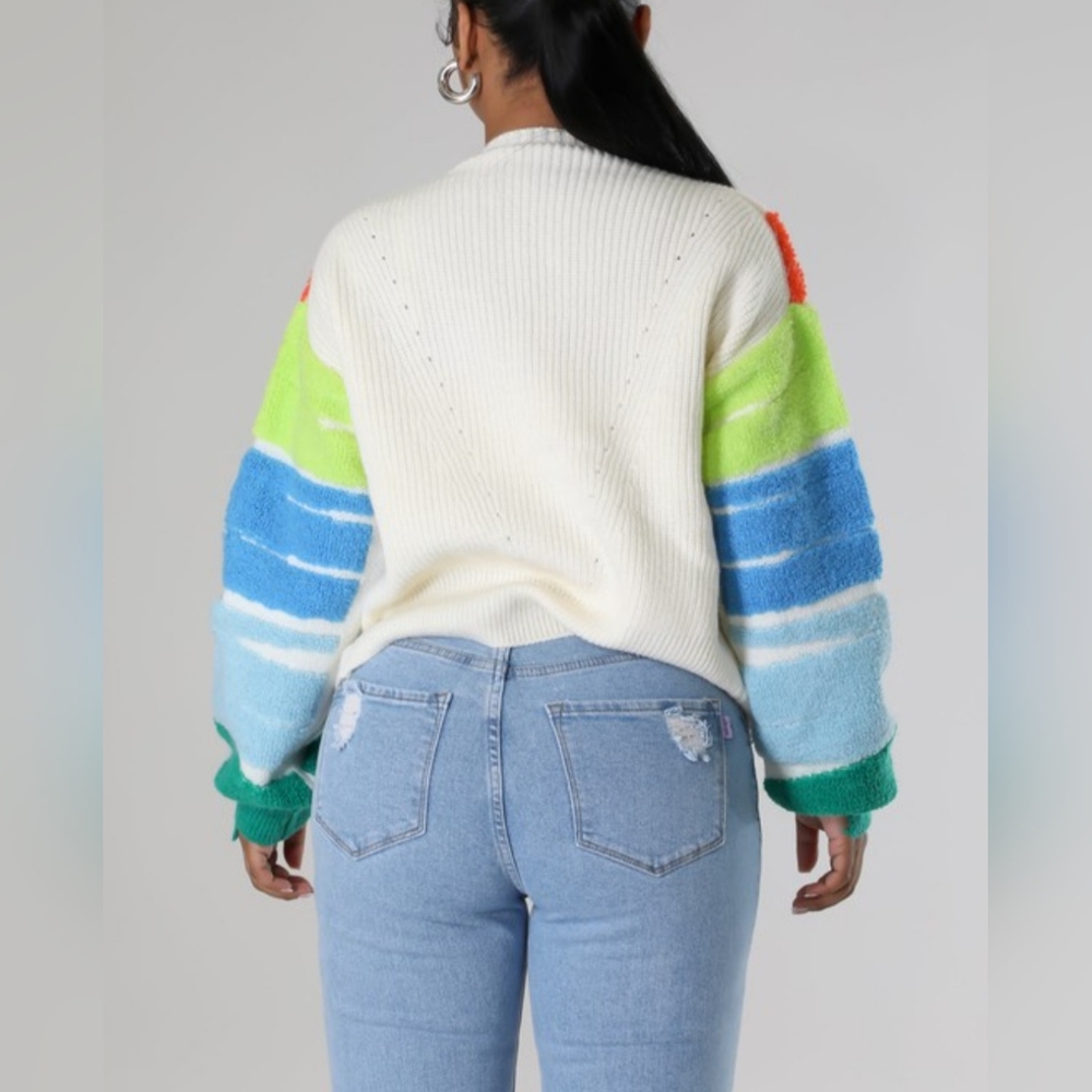 JOYFUL COLORBLOCK CARDIGAN - Picture 2 of 5